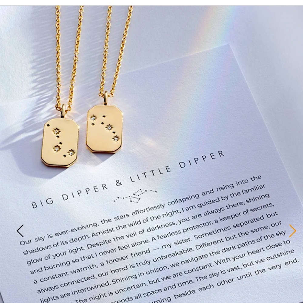 Bryan Anthonys Big Dipper & Little Dipper Necklace Set- Gold